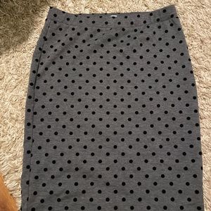 Polka dot pencil skirt